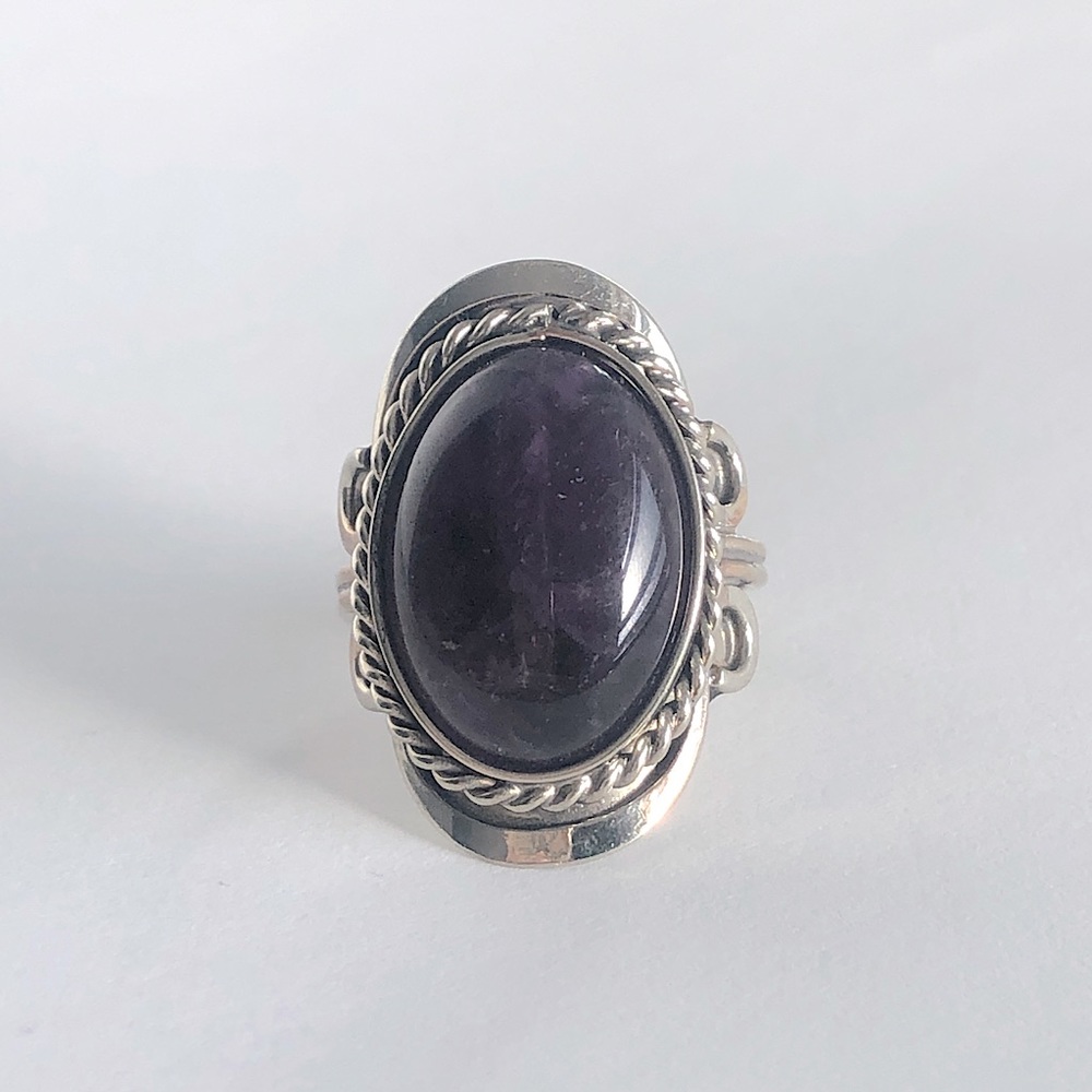 Amethyst Adjustable Ring - image 1